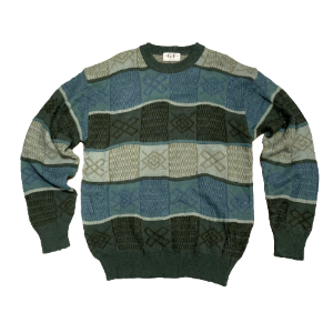 GREEN FEATHER by NAIGAI wool blend sweater